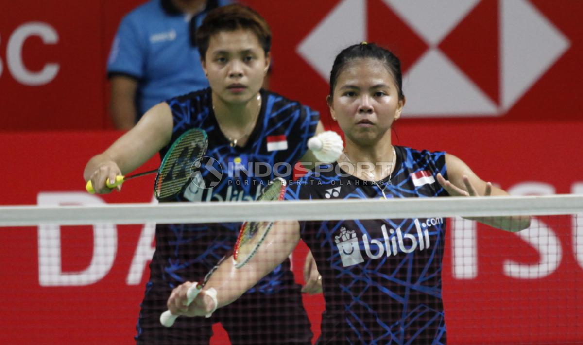 Ganda putri Indonesia, Greysia Polii/Apriyani Rahayu baru saja merampungkan babak semifinal Indonesia Masters 2019 pada Sabtu (26/1/2019). - INDOSPORT