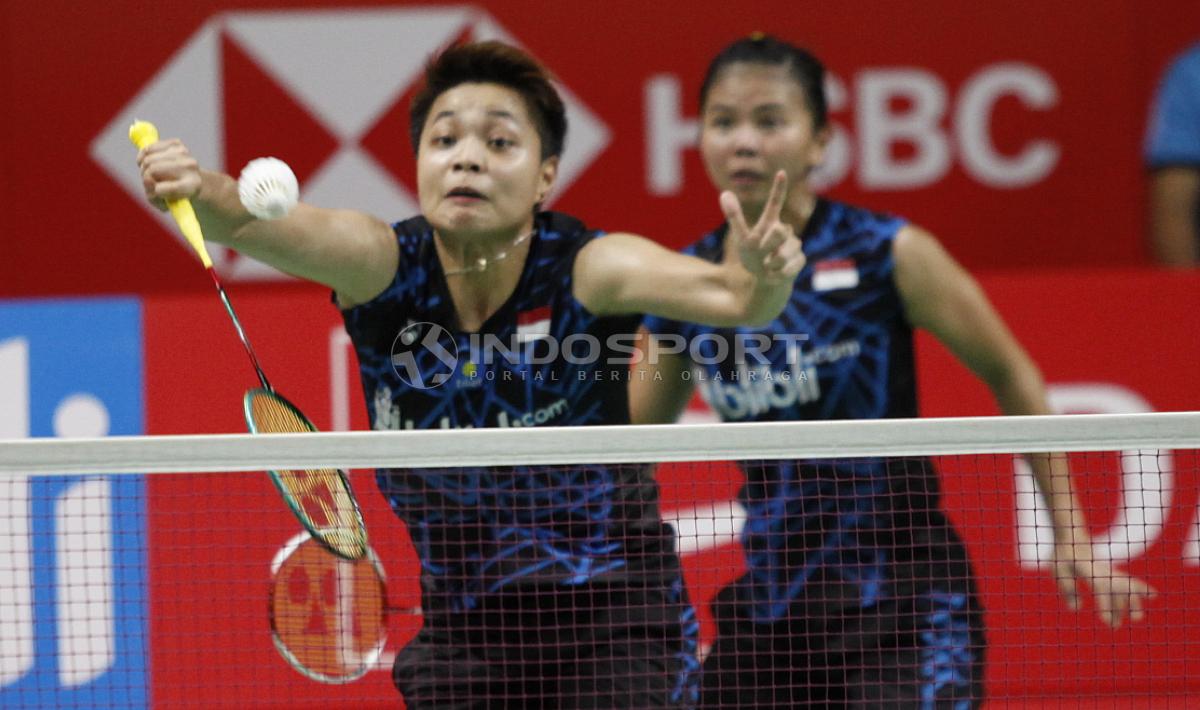 Ganda putri Indonesia, Greysia Polii/Apriyani Rahayu baru saja merampungkan babak semifinal Indonesia Masters 2019 pada Sabtu (26/1/2019). Copyright: Herry Ibrahim/INDOSPORT