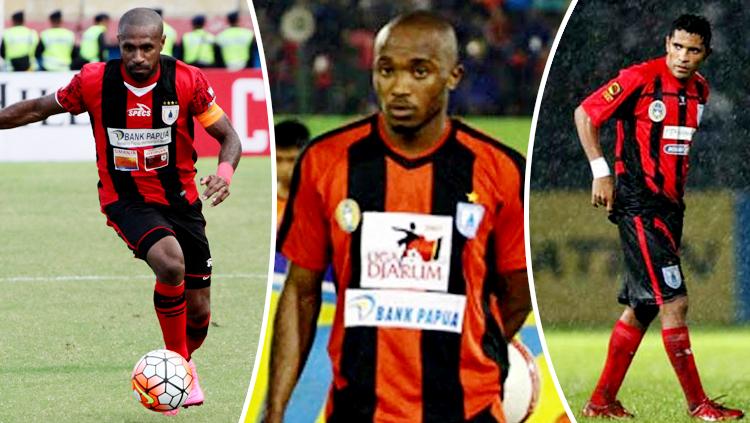 Boaz Solossa, Ernest Jeremiah, dan Beto Golcalves Copyright: INDOSPORT/Istimewa