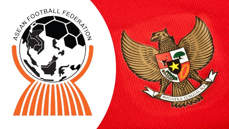 Lambang Timnas Indonesia dan logo AFF Copyright: INDOSPORT