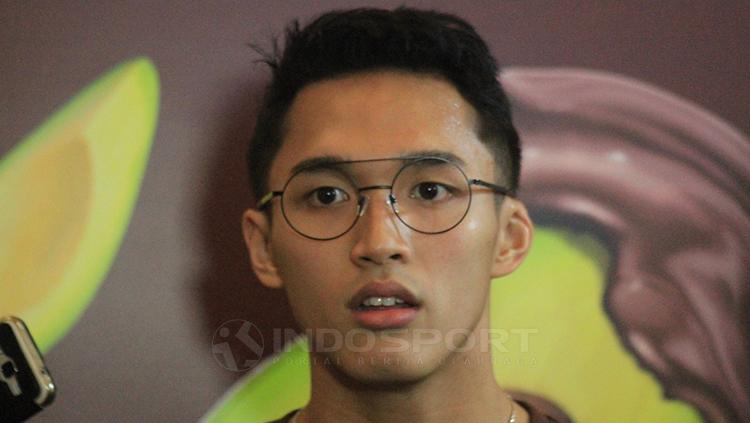 Tatapan mata Jonatan Christie dalam acara Good to Go di Central Park, Jakarta Barat.