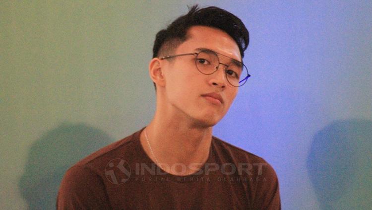Tatapan mata Jonatan Christie dalam acara Good to Go di Central Park, Jakarta Barat.