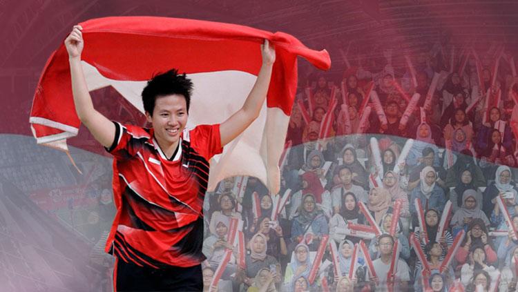 Liliyana Natsir ucapkan selamat kepada pasangan ganda putra junior Indonesia Leo Rolly Carnando/Daniel Marthin setelah keduanya berhasil merengkuh gelar juara Kejuaraan Dunia Junior (WJC) di Kazan, Rusia.