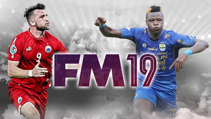 Perbadingan striker Persija dan Persib di Football Manager 19.