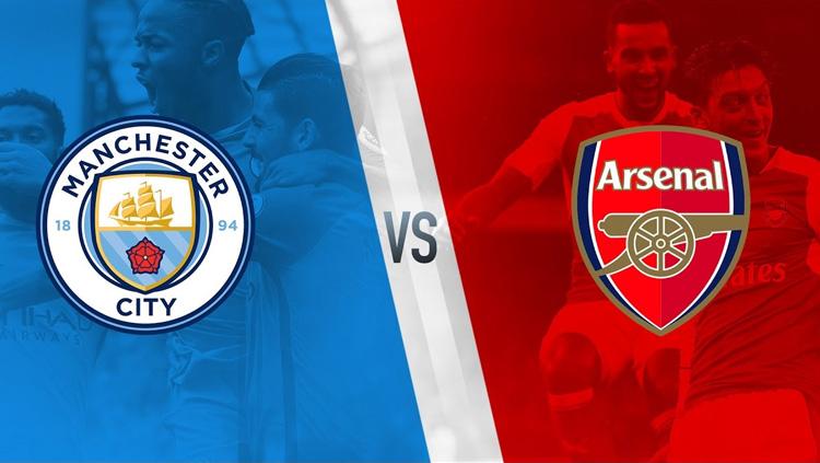 Ilustrasi Manchester City vs Arsenal.