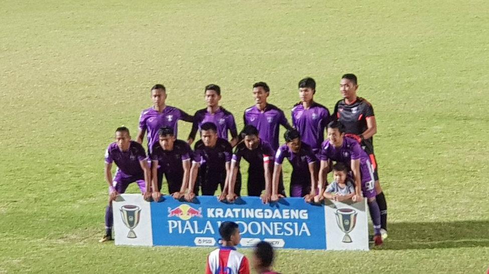 Skuat Persita kala berjumpa Arema FC, minggu (03/02/19).