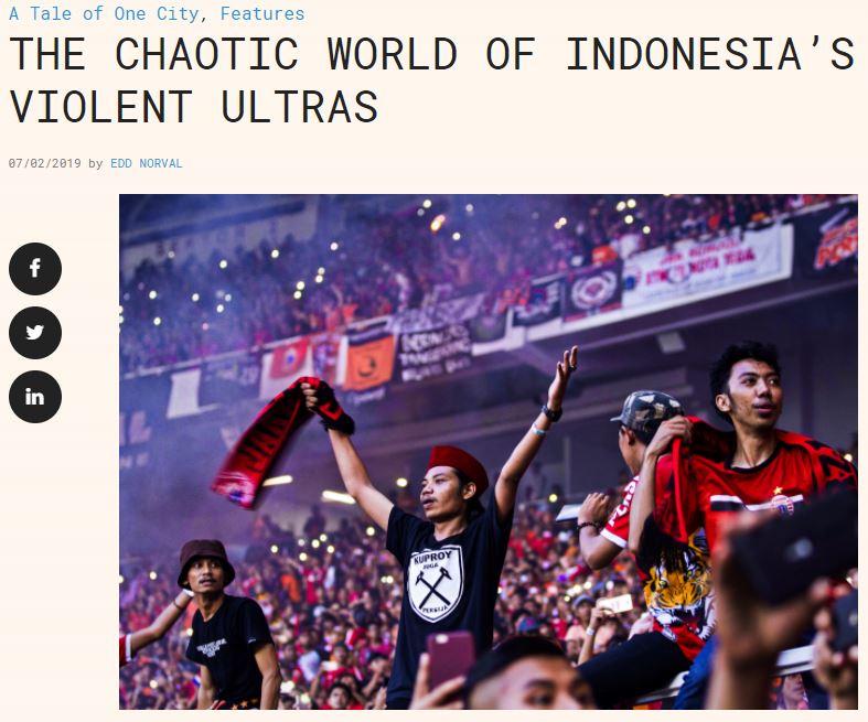 Kekacauan Suporter Sepak Bola Indonesia dimuat Media Asing. Copyright: thesefootballtimes.com