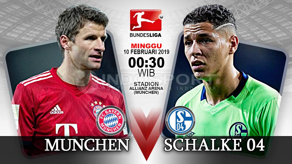 Pertandingan Bayern Munchen vs Schalke 04.