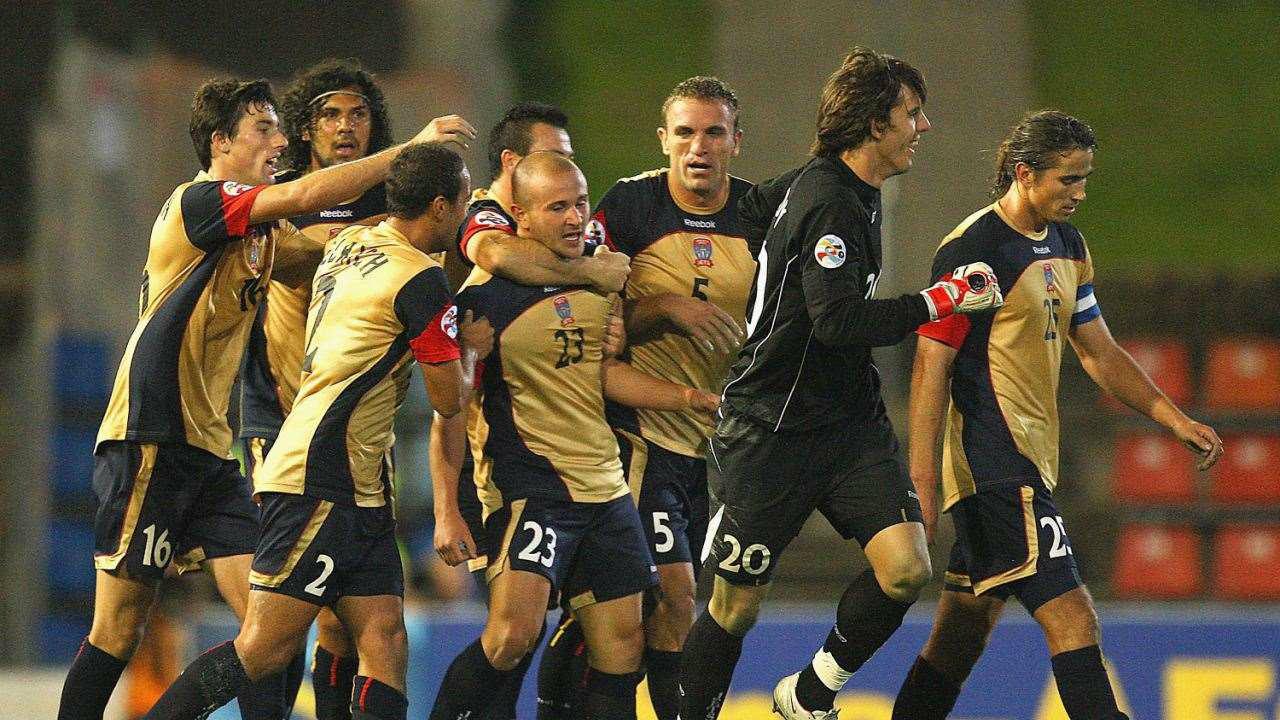 Pemain Newcastle Jets saat hadapi Beijing Sinobo Guoan di ACL 2009.