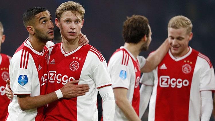 Selebrasi para pemain Ajax Amsterdam. Copyright: INDOSPORT