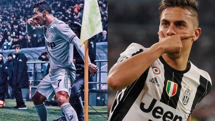 Ronaldo tiru gaya selebrasi Dybala Copyright: Instagram Paulo Dybala