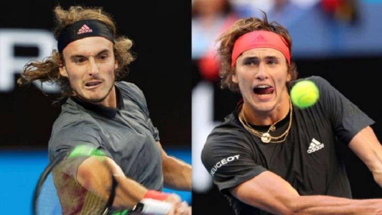 Alexander Sverev & Stefanos Tsitsipas pernah menumbangkan Roger Federer di dua turnamen terakhir. Copyright: ABC