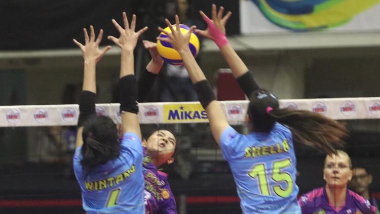 Situasi pertandingan Bandung Bank BJB Pakuan vs Jakarta Popsivo PGN Polwan1