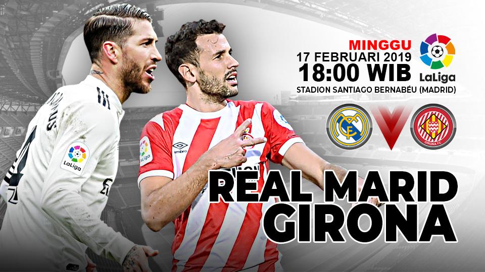 Pertandingan Real Madrid vs Girona.