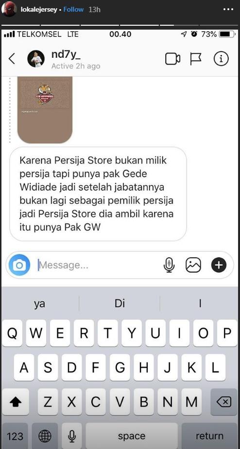 Diskusi pergantian nama Persija Store di akun Instagram @Lokaljersey. Copyright: Instagram.com/lokaljersey