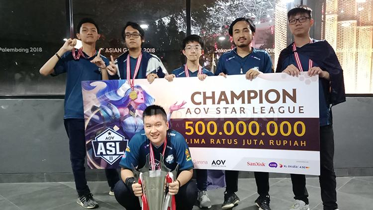 Hasil final eSports Arena of Valor (AOV) di SEA Games 2019: Indonesia meraih medali perak usai kalah dari Thailand dengan skor 0-3, Senin (09/12/19).