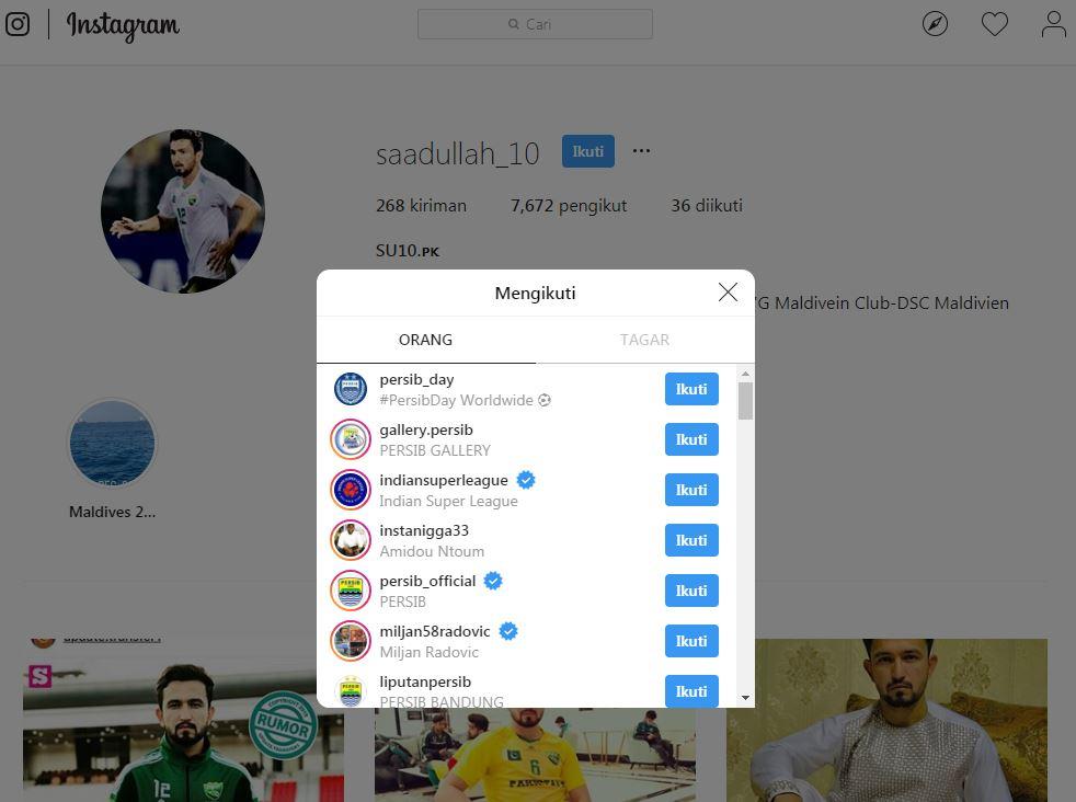 Instagram Saadullah Khan, pemain Timnas Pakistan yang dirumorkan ke Persib Bandung. Copyright: instagram.com/saadullah_10