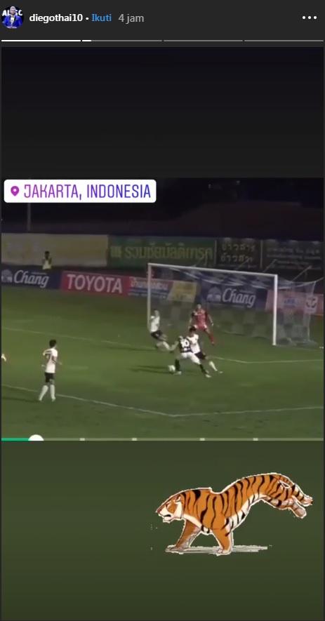 Diego Silva mengunggah video yang menunjukkan lokasi di Jakarta Copyright: Instagram/@diegothai10