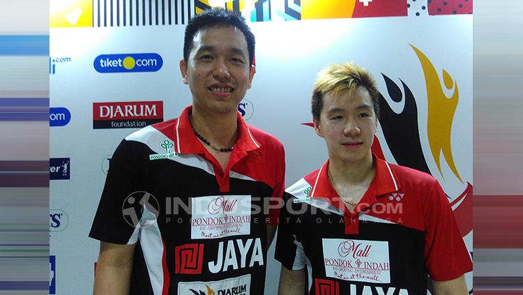 Hendra Setiawan & Marcus Gideon di ajang Superliga Badminton 2019 - INDOSPORT