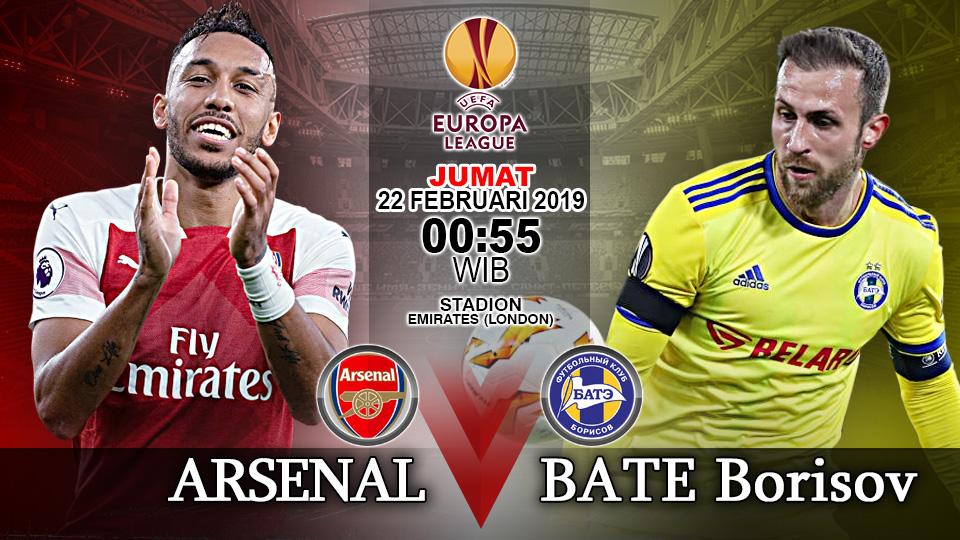 Pertandingan Arsenal vs BATE Borisov.