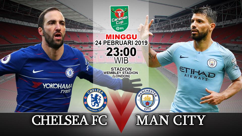 Pertandingan Chelsea FC vs Manchester City.