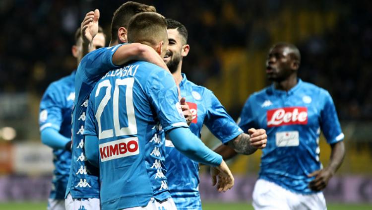 Pertandingan Serie A Italia, Parma vs Napoli, Minggu (24/02/19). Copyright: Getty Images