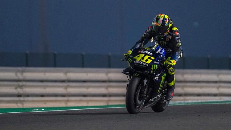 Valentino Rossi pulang kampung ke sirkuit Misano dengan menggunakan Motor Yamaha M1.