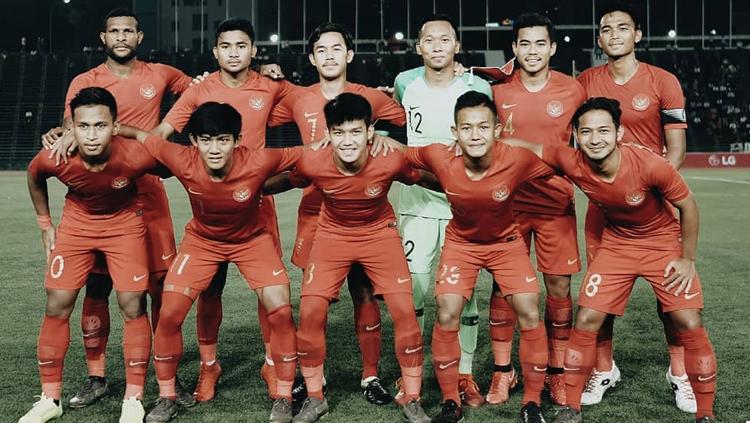 Skuat Timnas Indonesia U-22 di laga final Piala AFF melawan Thailand. - INDOSPORT