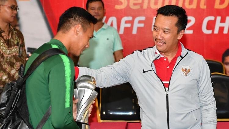 Menpora, Imam Nahrawi sambut penggawa Timnas Indonesia U-22
