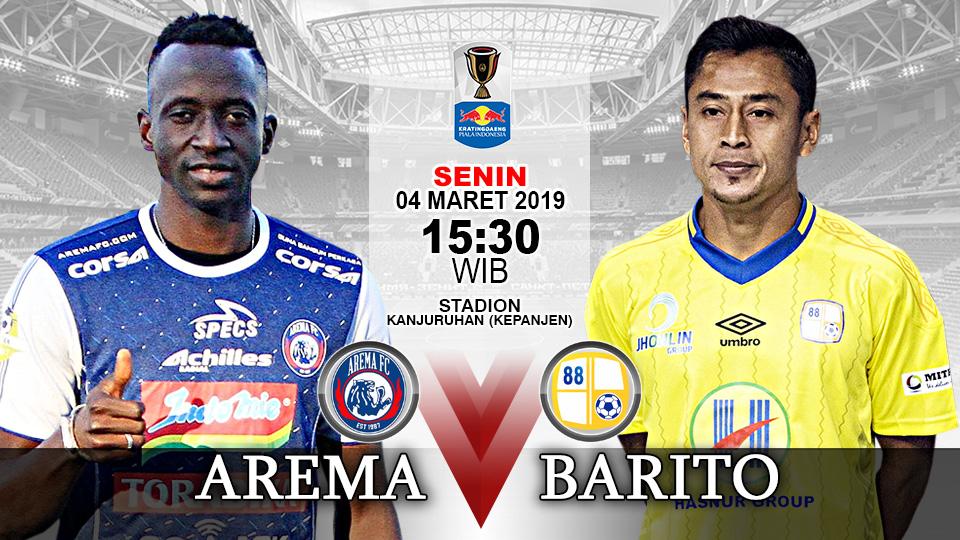 Pertandingan Arema FC vs Barito Putera. Copyright: Indosport.com