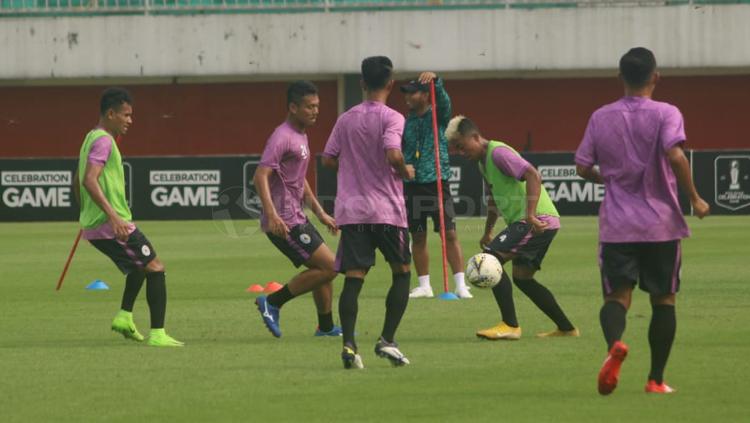 PSS Sleman saat latihan di Stadion Maguwoharjo.