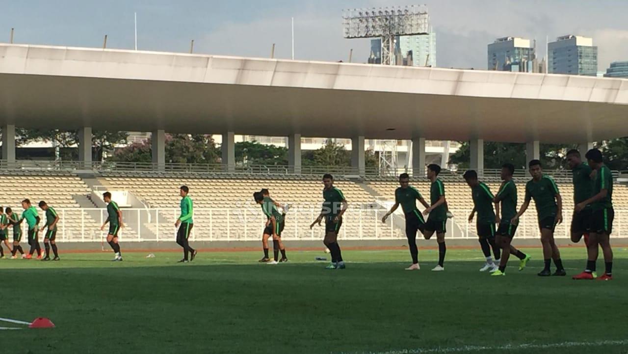 Latihan perdana Timnas Indonesia U-23 usai juara Piala AFF U-22 2019.