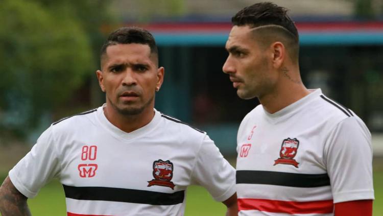 Dua pemain anyar Madura United di Piala Presiden 2019, Beto Goncalves dan Jaimerson berlatih jelang hadapi Persija Jakarta. Copyright: instagram.com/maduraunited.fc