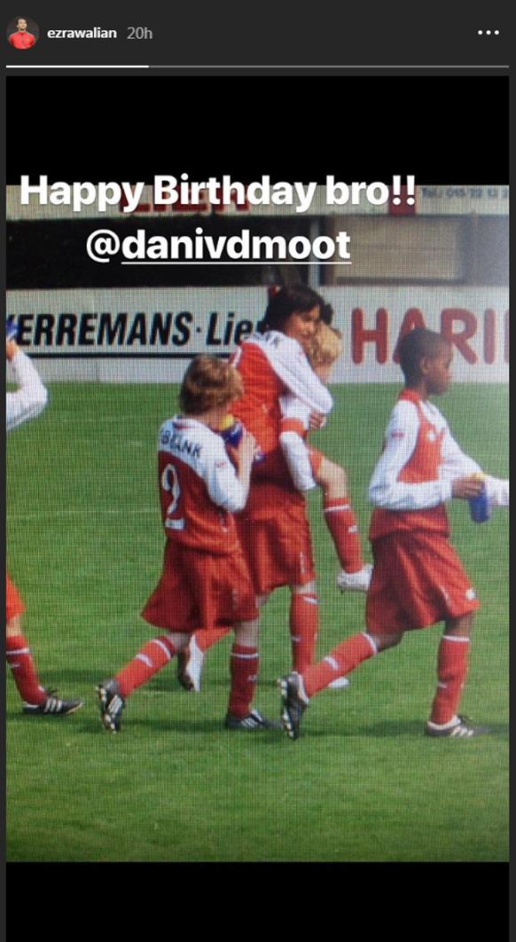 Ezra Walian mengucapkan ulang tahun kepada Dani van der Moot. Copyright: Instagram.com/ezrawalian