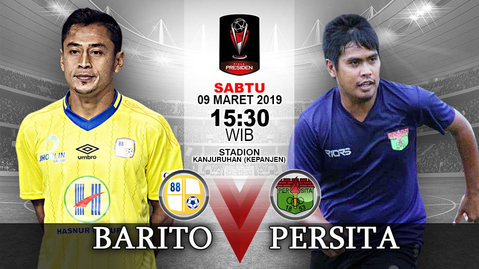 Pertandingan Barito Putera vs Persita Tangerang. Copyright: Indosport.com