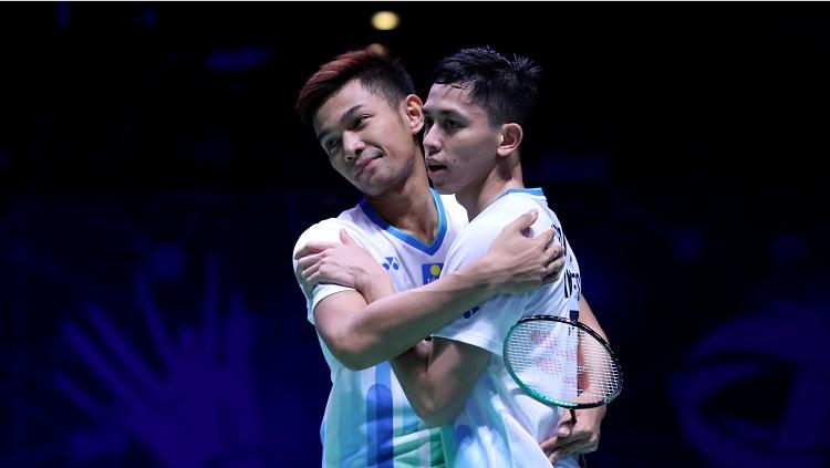 Fajar/Rian pastikan tiket ke semifinal All England 2019 Copyright: badmintonindonesia.org