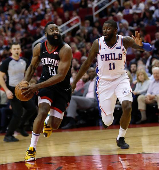 James Harden, pemain bintang Houston Rockets (kiri). Copyright: INDOSPORT