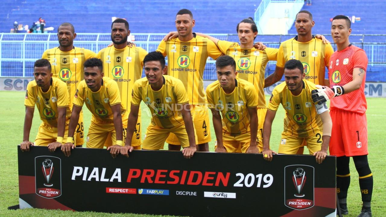 Skuat Barito putera di Liga 1 2019. Gavin Kwan Adsit, Samsul Arif, dan Andri Ibo kini merapat ke Persis Solo untuk Liga 1 2022.