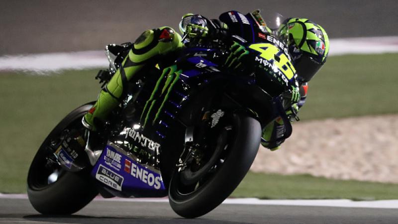 Valentino Rossi saat di Sirkuit Losail, Qatar.
