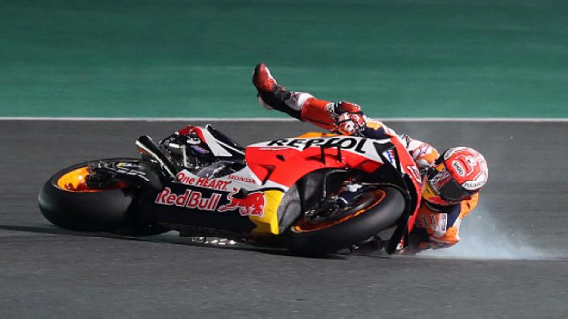 Marc Marquez terjatuh di Free Practice 3 Copyright: INDOSPORT