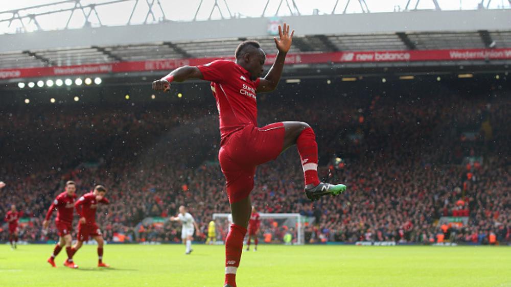 Selebrasi Sadio Mane Copyright: INDOSPORT