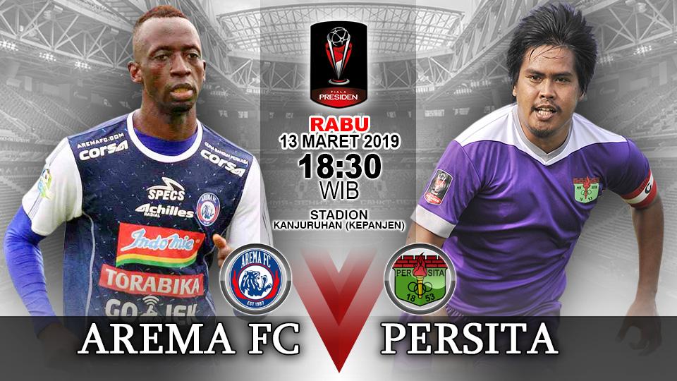 Pertandingan Arema FC vs Persita Tangerang. Copyright: Indosport.com