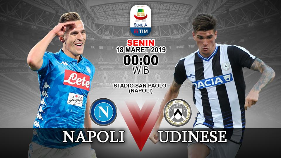 Prediksi pertandingan Napoli vs Udinese.