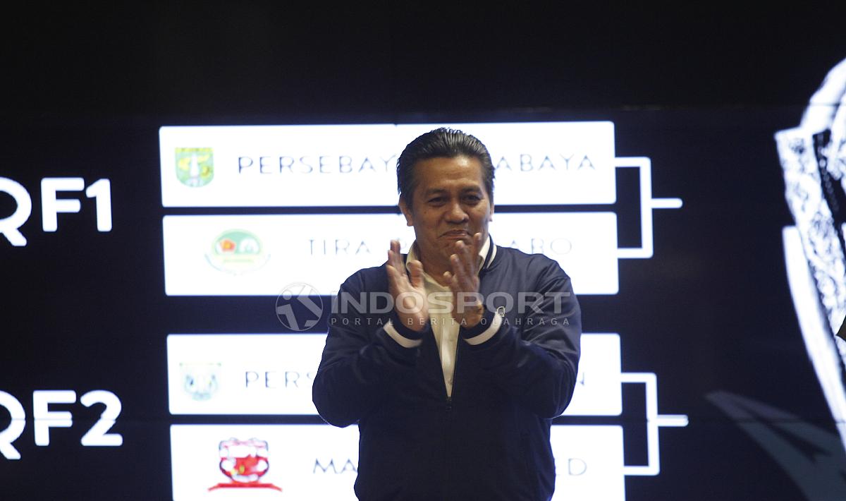 Gusti Randa sebagai PLT Ketum PSSI hadir drawing Piala Presiden 2019.