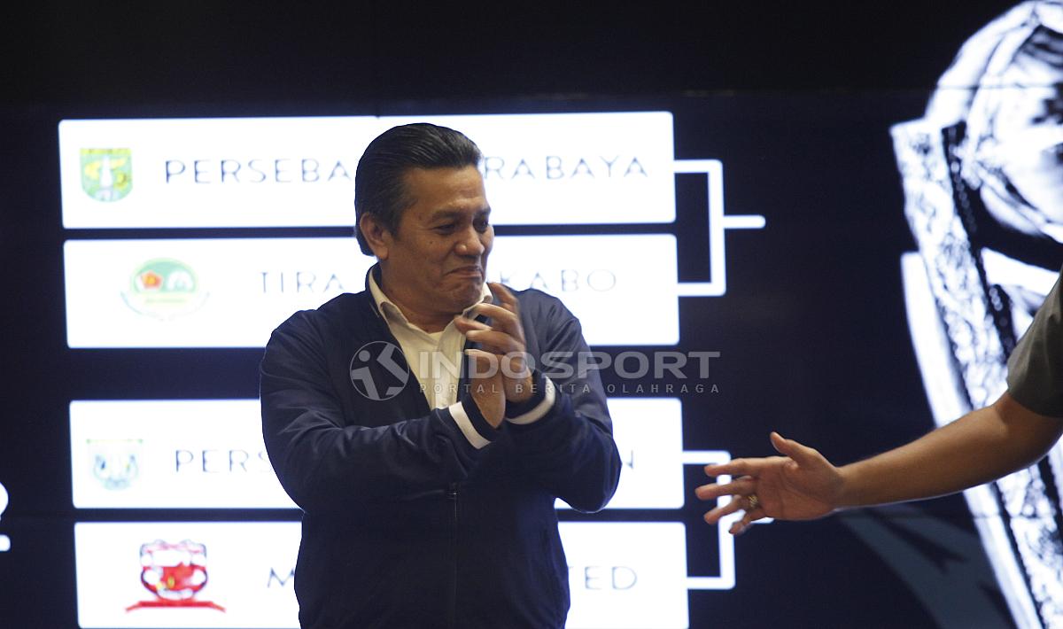 Gusti Randa sebagai PLT Ketum PSSI hadir drawing Piala Presiden 2019. Copyright: Herry Ibrahim/INDOSPORT