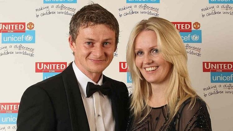 Ole Gunnar Solskjaer dan istri, Silje. Copyright: Wales Online