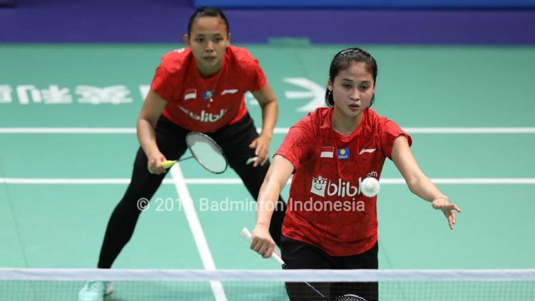 Pasangan Della Destiara Haris/Rizki Amelia Pradipta gagal melangkah ke final Macau Open 2019 usai dikalahkan pasangan Du Yue/Li Yin Hui, Sabtu (02/11/19).