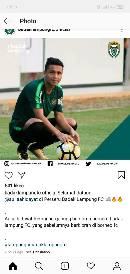 Perseru Badak Lampung borong pemain bintang. Copyright: instagram badaklampungfc.official