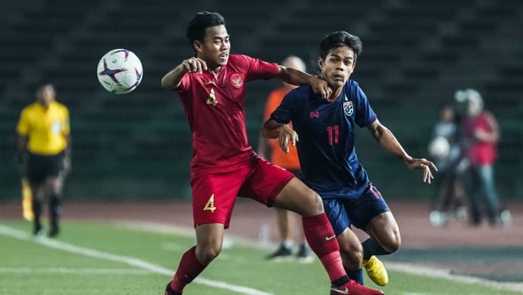 Nurhidayat Haji Haris saat melawan Thailand pada laga Piala AFF U22 2019 Copyright: the-afc.com