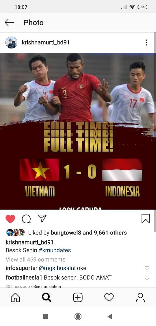 Unggahan Instagram Krishna Murti Copyright: Instagram Krishna Murti